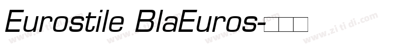 Eurostile BlaEuros字体转换